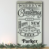 Black Letters Personalised Tall Decoration Family Christmas Indoor Outdoor Sign