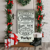 Black Letters Personalised Tall Decoration Family Christmas Indoor Outdoor Sign