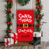 Santa Claus Belt Personalised Tall Decoration Christmas Indoor Outdoor Sign