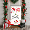 Snowman And Santa Personalised Tall Decoration Christmas Indoor Outdoor Sign