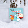 Santa Stop Here Snowman Personalised Decoration Christmas Outdoor Garden Sign