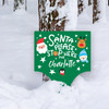 Green Santa Claus Snowman Personalised Decoration Christmas Outdoor Garden Sign