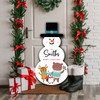 Forest Animals Personalised Snowman Decor Christmas Indoor Outdoor Sign