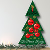 Green Personalised Tree Decoration Family Christmas Indoor Outdoor Sign