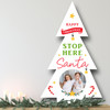 Stop Here Santa Photo Personalised Tree Decoration Christmas Indoor Outdoor Sign