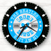 Aqua Blue Vinyl Record Any Song  Custom Gift Personalised Clock