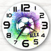 Splash Effect Football Boys Girls Room Custom Gift Personalised Clock