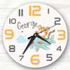Tiger Flying Plane Baby Boys Room Custom Gift Personalised Clock