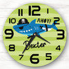 Blue Boys Room Pirates Shark Custom Gift Personalised Clock