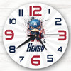Baby Captain America Superhero Boys Room Custom Gift Personalised Clock