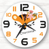 Kids Girls Room Tiger Face Custom Gift Personalised Clock