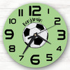 Football Green Boys Room Custom Gift Personalised Clock