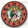 Christmas Tartan Family Photo Wreath Personalised Gift Personalised Clock