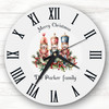 Christmas Nutcrackers Family Name Personalised Gift Personalised Clock