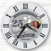 25th Wedding Anniversary Silver Photo Personalised Gift Personalised Clock