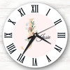 Floral Alphabet Name Initial Letter J Personalised Gift Personalised Clock