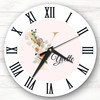 Floral Alphabet Name Initial Letter Y Personalised Gift Personalised Clock