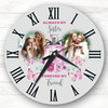 Sister Photo Perfume Flowers Grey Personalised Gift Personalised Clock