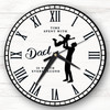 Father Lifting Son Silhouette Personalised Gift Personalised Clock