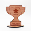 Wood No.1 Teaching Assistant Trophy Cup Thank You Keepsake Personalised Gift