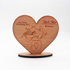 Wood On Your Wedding Day Linear Art Couple Heart Keepsake Personalised Gift