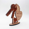 Engraved Wood New Home Hearts Keys Congratulations Keepsake Personalised Gift
