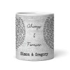 Any Song Lyrics and Names Grey Heart Gift Tea Coffee Personalised Mug