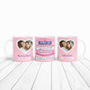 Gift For Daughter Pink Photo Hearts Tea Coffee Personalised Mug