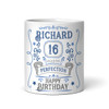16th Birthday Gift Aged To Perfection Blue Photo Tea Coffee Personalised Mug