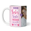 Amazing Sister Gift Pink Photo Tea Coffee Personalised Mug