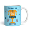 Best Brother Gift Trophy Photo Blue Tea Coffee Personalised Mug