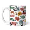 Black Leaves Cup Of Self Love Positive Affirmations Gift Tea Personalised Mug