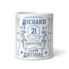 21st Birthday Gift Aged To Perfection Blue Photo Tea Coffee Personalised Mug