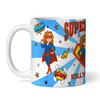 Gift For Mum Red Ginger Hair Female Superhero Tea Coffee Cup Personalised Mug