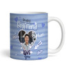 Amazing Boyfriend Gift Blue Heart Photo Frame Tea Coffee Cup Personalised Mug