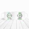 Present For Teenage Boy 13th Birthday Gift 13 Awesome Green Personalised Mug