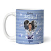 Amazing Husband Gift Blue Heart Photo Frame Tea Coffee Cup Personalised Mug