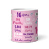 16th Birthday Gift For Teenage Girl Pink Photo Minutes Seconds Personalised Mug