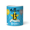 13 Years Photo Blue 13th Birthday Gift For Teenage Boy Personalised Mug