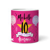 10 Years Photo Pink 10th Birthday Gift For Girl Awesome Personalised Mug