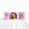 95 & Fabulous 95th Birthday Gift For Her Pink Photo Tea Coffee Personalised Mug
