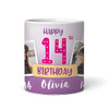 14th Birthday Gift For Girl Balloons Photo Tea Coffee Cup Personalised Mug