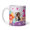 14th Birthday Gift For Girl Balloons Photo Tea Coffee Cup Personalised Mug