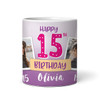 15th Birthday Gift For Girl Balloons Photo Tea Coffee Cup Personalised Mug
