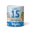 15th Birthday Gift For Boy Balloons Photo Tea Coffee Cup Personalised Mug