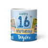 16th Birthday Gift For Boy Balloons Photo Tea Coffee Cup Personalised Mug
