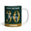 30th Birthday Photo Gift For Him Green Gold Tea Coffee Cup Personalised Mug