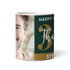 30th Birthday Photo Gift For Him Green Gold Tea Coffee Cup Personalised Mug