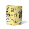 18th Birthday Gift Circle Photo Yellow Tea Coffee Cup Personalised Mug