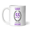 55th Birthday Gift For Women Purple Ladies Birthday Present Personalised Mug